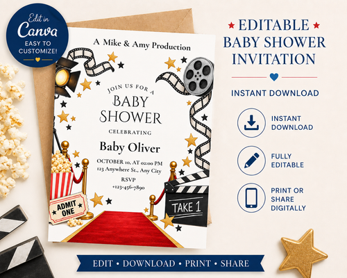 Cinema/Film Baby Shower Invitation