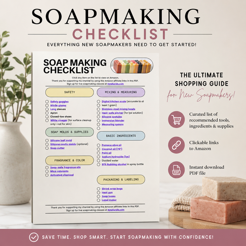 Beginner Soapmaking Checklist (FREE Instant PDF Download) | Tools, Ingredients & Supply Guide
